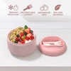image:imageBentgo Insulated Food Jar 212 oz Snack Compartment Retractable Utensils  VacuumInsulated Stainless Steel LeakResistant Wide Mouth BPAFree GrayBlush