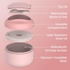 image:imageBentgo Insulated Food Jar 212 oz Snack Compartment Retractable Utensils  VacuumInsulated Stainless Steel LeakResistant Wide Mouth BPAFree GrayBlush