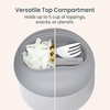 image:imageBentgo Insulated Food Jar 212 oz Snack Compartment Retractable Utensils  VacuumInsulated Stainless Steel LeakResistant Wide Mouth BPAFree GrayGray