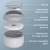 image:imageBentgo Insulated Food Jar 212 oz Snack Compartment Retractable Utensils  VacuumInsulated Stainless Steel LeakResistant Wide Mouth BPAFree GrayGray