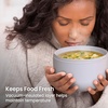 image:imageBentgo Insulated Food Jar 212 oz Snack Compartment Retractable Utensils  VacuumInsulated Stainless Steel LeakResistant Wide Mouth BPAFree GrayGray