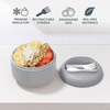 image:imageBentgo Insulated Food Jar 212 oz Snack Compartment Retractable Utensils  VacuumInsulated Stainless Steel LeakResistant Wide Mouth BPAFree GrayGray