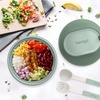 image:imageBentgo Insulated Food Jar 212 oz Snack Compartment Retractable Utensils  VacuumInsulated Stainless Steel LeakResistant Wide Mouth BPAFree GrayKhaki Green