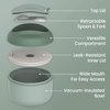 image:imageBentgo Insulated Food Jar 212 oz Snack Compartment Retractable Utensils  VacuumInsulated Stainless Steel LeakResistant Wide Mouth BPAFree GrayKhaki Green
