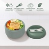 image:imageBentgo Insulated Food Jar 212 oz Snack Compartment Retractable Utensils  VacuumInsulated Stainless Steel LeakResistant Wide Mouth BPAFree GrayKhaki Green
