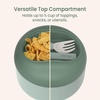 image:imageBentgo Insulated Food Jar 212 oz Snack Compartment Retractable Utensils  VacuumInsulated Stainless Steel LeakResistant Wide Mouth BPAFree GrayKhaki Green