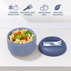 image:imageBentgo Insulated Food Jar 212 oz Snack Compartment Retractable Utensils  VacuumInsulated Stainless Steel LeakResistant Wide Mouth BPAFree GraySlate