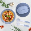 image:imageBentgo Insulated Food Jar 212 oz Snack Compartment Retractable Utensils  VacuumInsulated Stainless Steel LeakResistant Wide Mouth BPAFree GraySlate