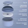 image:imageBentgo Insulated Food Jar 212 oz Snack Compartment Retractable Utensils  VacuumInsulated Stainless Steel LeakResistant Wide Mouth BPAFree GraySlate