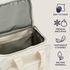 image:imageBentgo Insulated Lunch Bag ExtraLarge Capacity Lightweight  PEVA Insulation Adjustable Shoulder Strap Exterior Storage Compartment Durable Nylon ObsidianBone
