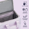 image:imageBentgo Insulated Lunch Bag ExtraLarge Capacity Lightweight  PEVA Insulation Adjustable Shoulder Strap Exterior Storage Compartment Durable Nylon ObsidianLavender