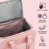 image:imageBentgo Insulated Lunch Bag ExtraLarge Capacity Lightweight  PEVA Insulation Adjustable Shoulder Strap Exterior Storage Compartment Durable Nylon ObsidianSoft Blush