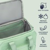 image:imageBentgo Insulated Lunch Bag ExtraLarge Capacity Lightweight  PEVA Insulation Adjustable Shoulder Strap Exterior Storage Compartment Durable Nylon ObsidianClay Green