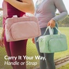image:imageBentgo Insulated Lunch Bag ExtraLarge Capacity Lightweight  PEVA Insulation Adjustable Shoulder Strap Exterior Storage Compartment Durable Nylon ObsidianSoft Blush