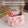 image:imageBentgo Insulated Lunch Bag ExtraLarge Capacity Lightweight  PEVA Insulation Adjustable Shoulder Strap Exterior Storage Compartment Durable Nylon ObsidianSoft Blush