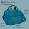 image:imageBentgo Insulated Lunch Bag ExtraLarge Capacity Lightweight  PEVA Insulation Adjustable Shoulder Strap Exterior Storage Compartment Durable Nylon ObsidianDeep Teal
