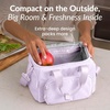 image:imageBentgo Insulated Lunch Bag ExtraLarge Capacity Lightweight  PEVA Insulation Adjustable Shoulder Strap Exterior Storage Compartment Durable Nylon ObsidianLavender