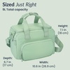 image:imageBentgo Insulated Lunch Bag ExtraLarge Capacity Lightweight  PEVA Insulation Adjustable Shoulder Strap Exterior Storage Compartment Durable Nylon ObsidianClay Green