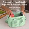 image:imageBentgo Insulated Lunch Bag ExtraLarge Capacity Lightweight  PEVA Insulation Adjustable Shoulder Strap Exterior Storage Compartment Durable Nylon ObsidianClay Green