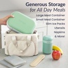 image:imageBentgo Insulated Lunch Bag ExtraLarge Capacity Lightweight  PEVA Insulation Adjustable Shoulder Strap Exterior Storage Compartment Durable Nylon ObsidianBone