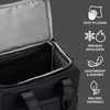 image:imageBentgo Insulated Lunch Bag ExtraLarge Capacity Lightweight  PEVA Insulation Adjustable Shoulder Strap Exterior Storage Compartment Durable Nylon ObsidianObsidian