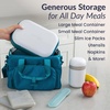 image:imageBentgo Insulated Lunch Bag ExtraLarge Capacity Lightweight  PEVA Insulation Adjustable Shoulder Strap Exterior Storage Compartment Durable Nylon ObsidianDeep Teal