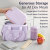 image:imageBentgo Insulated Lunch Bag ExtraLarge Capacity Lightweight  PEVA Insulation Adjustable Shoulder Strap Exterior Storage Compartment Durable Nylon ObsidianLavender