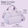 image:imageBentgo Insulated Lunch Bag ExtraLarge Capacity Lightweight  PEVA Insulation Adjustable Shoulder Strap Exterior Storage Compartment Durable Nylon ObsidianLavender