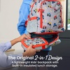 image:imageBentgo Kids 2in1 Backpack amp Insulated Lunch Bag with Padded Straps  16 Kids School Backpack for Travel amp Sleepovers WaterResistant Large Compartments amp Water Bottle Pocket Blue SpeckleTrucks