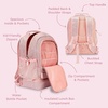 image:imageBentgo Kids 2in1 Backpack amp Insulated Lunch Bag with Padded Straps  16 Kids School Backpack for Travel amp Sleepovers WaterResistant Large Compartments amp Water Bottle Pocket Blue SpeckleGlitter Edition  Petal Pink