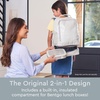 image:imageBentgo Kids 2in1 Backpack amp Insulated Lunch Bag with Padded Straps  16 Kids School Backpack for Travel amp Sleepovers WaterResistant Large Compartments amp Water Bottle Pocket Blue SpeckleGlitter Edition  Silver