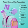 image:imageBentgo Kids 2in1 Backpack amp Insulated Lunch Bag with Padded Straps  16 Kids School Backpack for Travel amp Sleepovers WaterResistant Large Compartments amp Water Bottle Pocket Blue SpeckleMermaid Scales