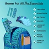 image:imageBentgo Kids 2in1 Backpack amp Insulated Lunch Bag with Padded Straps  16 Kids School Backpack for Travel amp Sleepovers WaterResistant Large Compartments amp Water Bottle Pocket Blue SpeckleShark