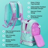 image:imageBentgo Kids 2in1 Backpack amp Insulated Lunch Bag with Padded Straps  16 Kids School Backpack for Travel amp Sleepovers WaterResistant Large Compartments amp Water Bottle Pocket Blue SpeckleMermaid Scales