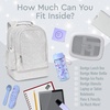 image:imageBentgo Kids 2in1 Backpack amp Insulated Lunch Bag with Padded Straps  16 Kids School Backpack for Travel amp Sleepovers WaterResistant Large Compartments amp Water Bottle Pocket Blue SpeckleGlitter Edition  Silver