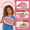 image:imageBentgo Kids BentoStyle 5Compartment LeakProof Lunch Box  Ideal Portion Sizes for Ages 37 Durable DropProof Dishwasher Safe PFAS amp BPAFree Materials BlueGlitter Edition  Petal Pink