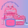 image:imageBentgo Kids BentoStyle 5Compartment LeakProof Lunch Box  Ideal Portion Sizes for Ages 37 Durable DropProof Dishwasher Safe PFAS amp BPAFree Materials BlueFuchsia