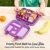 image:imageBentgo Kids BentoStyle 5Compartment LeakProof Lunch Box  Ideal Portion Sizes for Ages 37 Durable DropProof Dishwasher Safe PFAS amp BPAFree Materials BluePurple