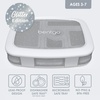 image:imageBentgo Kids BentoStyle 5Compartment LeakProof Lunch Box  Ideal Portion Sizes for Ages 37 Durable DropProof Dishwasher Safe PFAS amp BPAFree Materials BlueGlitter Edition  Silver