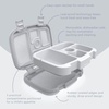 image:imageBentgo Kids BentoStyle 5Compartment LeakProof Lunch Box  Ideal Portion Sizes for Ages 37 Durable DropProof Dishwasher Safe PFAS amp BPAFree Materials BlueGlitter Edition  Silver
