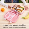 image:imageBentgo Kids BentoStyle 5Compartment LeakProof Lunch Box  Ideal Portion Sizes for Ages 37 Durable DropProof Dishwasher Safe PFAS amp BPAFree Materials BlueGlitter Edition  Petal Pink