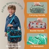image:imageBentgo Kids Lunch Bag  DoubleInsulated Reusable Lunch Bag for Kids 3 with Adjustable Strap Holds Lunch BoxWater BottleSnacks EasyClean WaterResistant amp Pockets Glitter  Petal PinkDino Fossils
