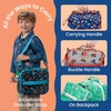 image:imageBentgo Kids Lunch Bag  DoubleInsulated Reusable Lunch Bag for Kids 3 with Adjustable Strap Holds Lunch BoxWater BottleSnacks EasyClean WaterResistant amp Pockets Glitter  Petal PinkSports
