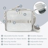 image:imageBentgo Kids Lunch Bag  DoubleInsulated Reusable Lunch Bag for Kids 3 with Adjustable Strap Holds Lunch BoxWater BottleSnacks EasyClean WaterResistant amp Pockets Glitter  Petal PinkGlitter Edition  Silver