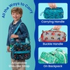 image:imageBentgo Kids Lunch Bag  DoubleInsulated Reusable Lunch Bag for Kids 3 with Adjustable Strap Holds Lunch BoxWater BottleSnacks EasyClean WaterResistant amp Pockets Glitter  Petal PinkSharks