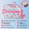 image:imageBentgo Kids Lunch Bag  DoubleInsulated Reusable Lunch Bag for Kids 3 with Adjustable Strap Holds Lunch BoxWater BottleSnacks EasyClean WaterResistant amp Pockets Glitter  Petal PinkBlooming Floral
