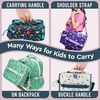 image:imageBentgo Kids Lunch Bag  DoubleInsulated Reusable Lunch Bag for Kids 3 with Adjustable Strap Holds Lunch BoxWater BottleSnacks EasyClean WaterResistant amp Pockets Glitter  Petal PinkFriendly Skies
