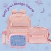 image:imageBentgo Kids Lunch Bag  DoubleInsulated Reusable Lunch Bag for Kids 3 with Adjustable Strap Holds Lunch BoxWater BottleSnacks EasyClean WaterResistant amp Pockets Glitter  Petal PinkLavender Galaxy