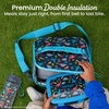 image:imageBentgo Kids Lunch Bag  DoubleInsulated Reusable Lunch Bag for Kids 3 with Adjustable Strap Holds Lunch BoxWater BottleSnacks EasyClean WaterResistant amp Pockets Glitter  Petal PinkDinosaur