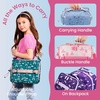 image:imageBentgo Kids Lunch Bag  DoubleInsulated Reusable Lunch Bag for Kids 3 with Adjustable Strap Holds Lunch BoxWater BottleSnacks EasyClean WaterResistant amp Pockets Glitter  Petal PinkBlooming Floral